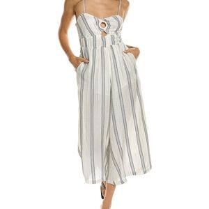 Surf Gypsy White and Blue Striped Jumpsuit